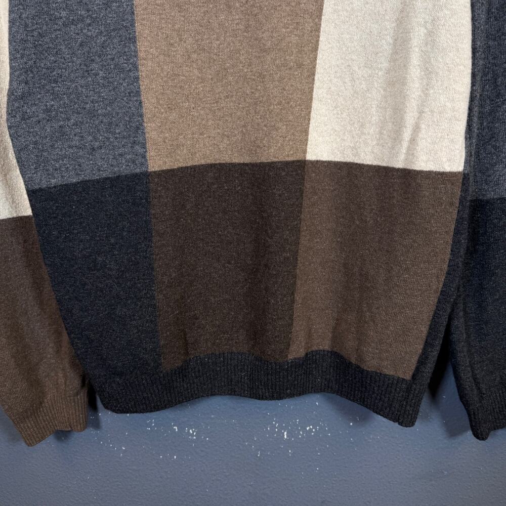 Holebrook Sweden XL men’s abstract multicolor woll knitted sweater crew neck - Picture 8 of 11